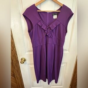 Blu Sage Purple Asymmetrical Ruffled Dress XL Womens Formal Casual Summer Spring